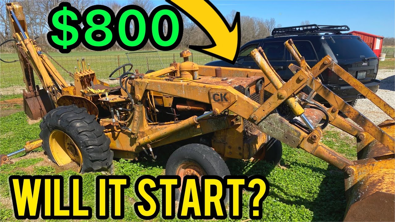 WILL IT START? Buying a cheap forgotten backhoe Case 580 construction king