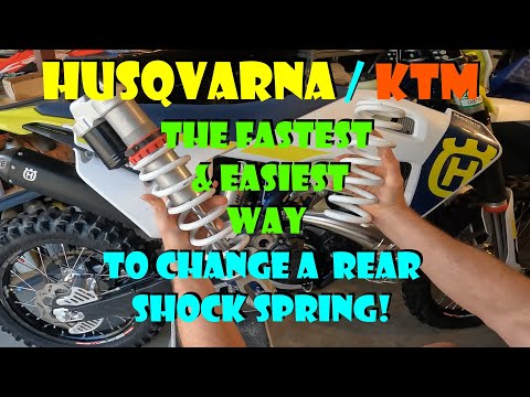 Fastest & Easiest Way To Change a Rear Shock Spring KTM Husqvarna & GasGas
