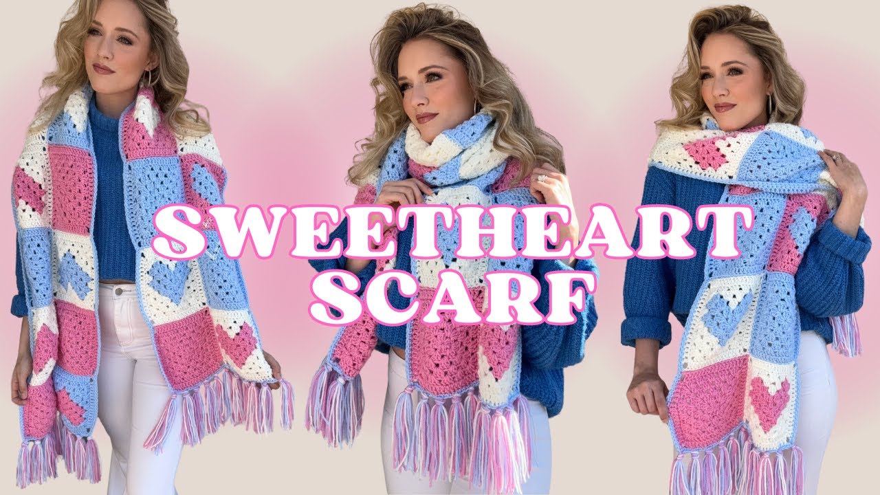 Sweetheart Scarf Crochet Tutorial