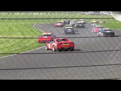 Castle Combe Autumn Classic 2023 - Ferrari Club Classic Race Spin & Crash (Close Call!)