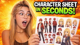No Skills Needed: Make a Full Character Sheet With PixAI
