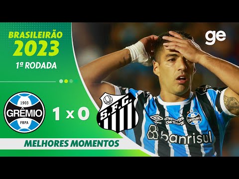 Gols e lances de Grêmio x Santos