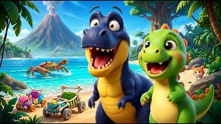 Download lagu Dino & T-Rex BIG ADVENTURE! 🦖🔥🌋 | Episodes 6–10 | 1 Hour Dinosaur Cartoon for Kids mp3