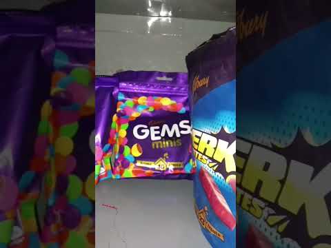 Cadbury GEMS minis home 45 treats review 😋|| #gems #shorts