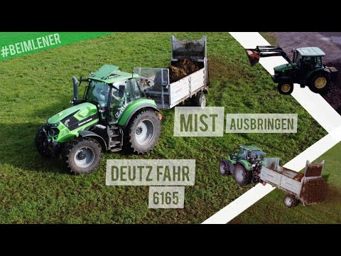 MIST STREUEN mit DEUTZ FAHR 6165 und GRUBER Streuer + JOHN DEERE 5720 mit Frontlader #beimlener