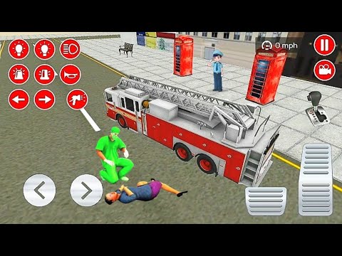 Real Fire Truck Driving Simulator #10 Emergency Fire Service Games 2021 Best Android Gameplay