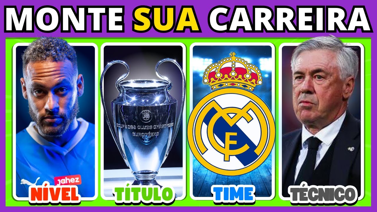 ⚽ MONTE A SUA CARREIRA | Escolha uma Cartinha | Monte sua trajetória no Futebol | #buuquizfutebol