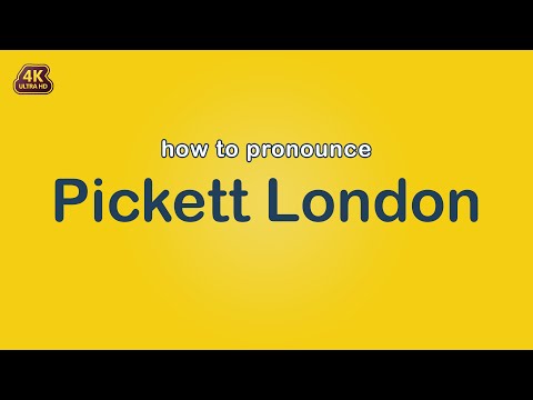 how to pronounce Pickett London 【Brand Name】