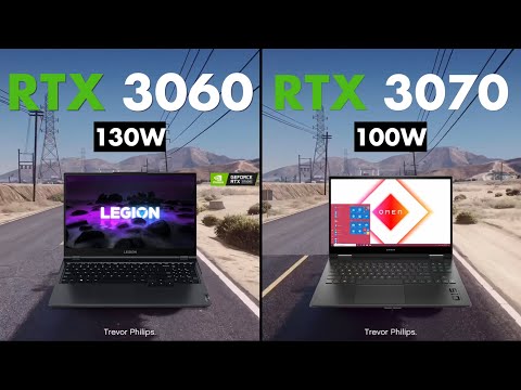 RTX 3060 130W vs RTX 3070 100W laptop | Test in 8 Games