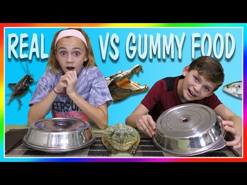 , title : 'DISGUSTING REAL FOOD VS GUMMY FOOD SWITCH UP CHALLENGE | We Are The Davises'