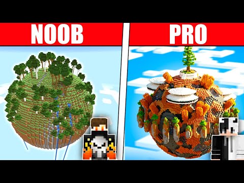Minecraft NOOB vs PRO: GIANT PLANET BUILD CHALLENGE WITH @DashEmpireOG