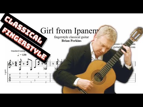 Girl from Ipanema TAB - fingerstyle classical guitar tabs (PDF + Guitar Pro)