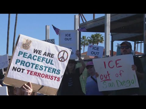 Protests erupt across San Diego County against ICE and Trump administration