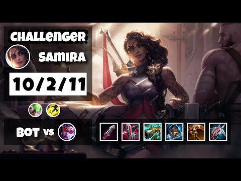 Samira Gameplay Challenger Replay S11 - 11.10 Bot Lane (10/2/11) - OCE