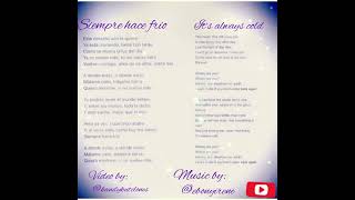 Siempre Hace Frio w/English translation music by: @ebonyirene