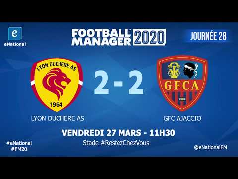 eNational FM20 J28 | Lyon Duchère AS - GFC Ajaccio (2-2)