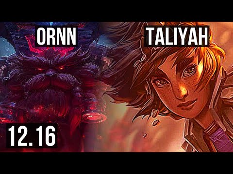 ORNN vs TALIYAH (MID) | 2/0/13, 300+ games | EUW Challenger | 12.16