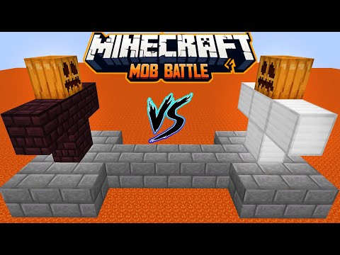 Nether Brick Golem vs All Golems in Minecraft Battle - Iron Golem - Diamond golem