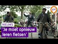 "Je kan je niet laten rollen, het is constant meetrappen!" Zo is het op een bi-fiets