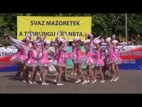 Pódiová formace Minipanenky - MČR NBTA Poděbrady 2017