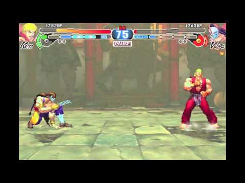 Street Fighter IV Volt Game Center Match - Ken vs Vega (Super Ultra Counter)