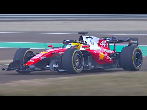 NEW 2026 Ferrari SF-26 F1 Car first Shakedown with Lewis Hamilton & Leclerc | Raw V6 Engine Sound!