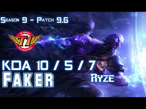 SKT Faker RYZE vs SYLAS Mid - Patch 9.6 KR Ranked