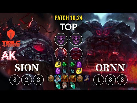TES AK Sion vs Ornn Top - KR Patch 10.24