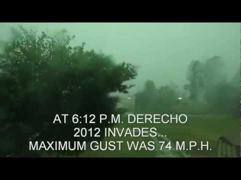 Derecho affecting Center, Ohio (Just east of Cambridge)