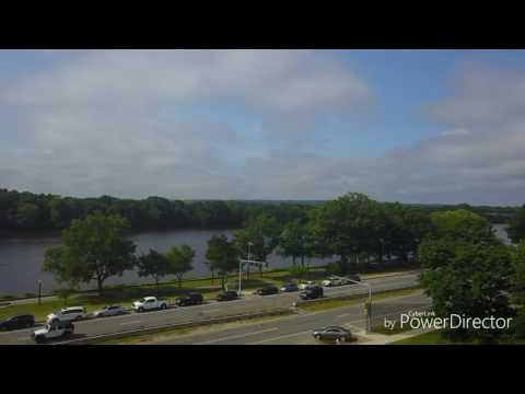 DJI Mavic Pro.  Flight at Merrimack River,  Pawtucket Blvd.,  Lowell,  MA.