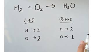 Balancing: H2 + O2 → H2O