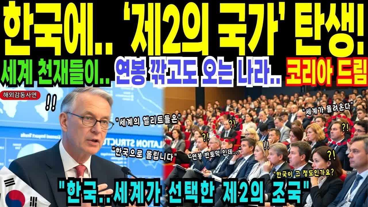 세계 최고 엘리트들이 연봉 반토막 내고 한국 선택？ 하버드 교수도 인정한 비밀, 새로운 국가가 탄생한다! ｜ 해외감동사연