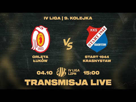 Zapis transmisji: Orlęta Łuków - Start 1944 Krasnystaw 1:2 #4liga | Sezon 2025/26