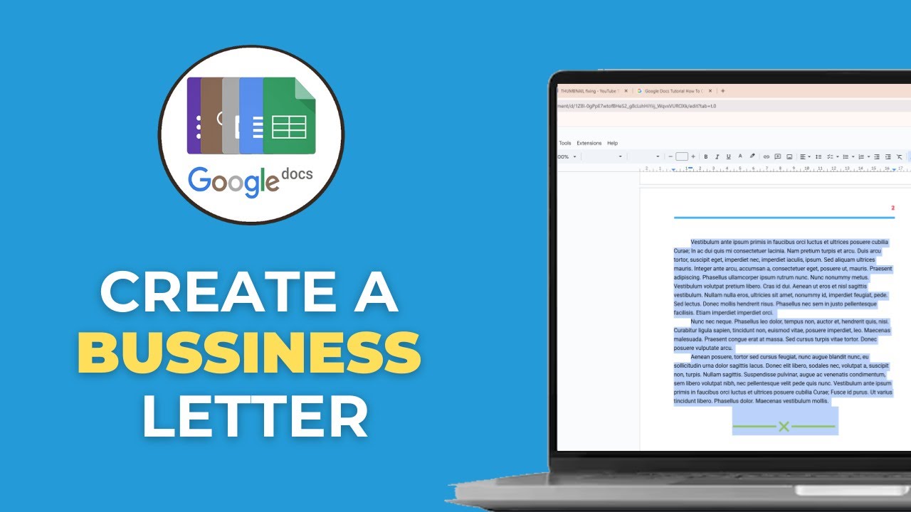 Google Docs Tutorial How To Create A Business Letter Using A Template