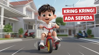 Download lagu Kring Kring Ada Sepeda 🚲🚴‍♂️ | Lagu Anak Anak Indonesia 3D Lucu 🎶 | Animasi Anak Terpopuler mp3