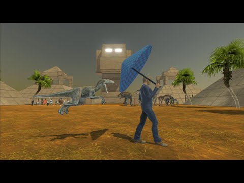 carnivore dinosaurs vs modern human + ancient human 😱😱 - animal revolt battle simulator