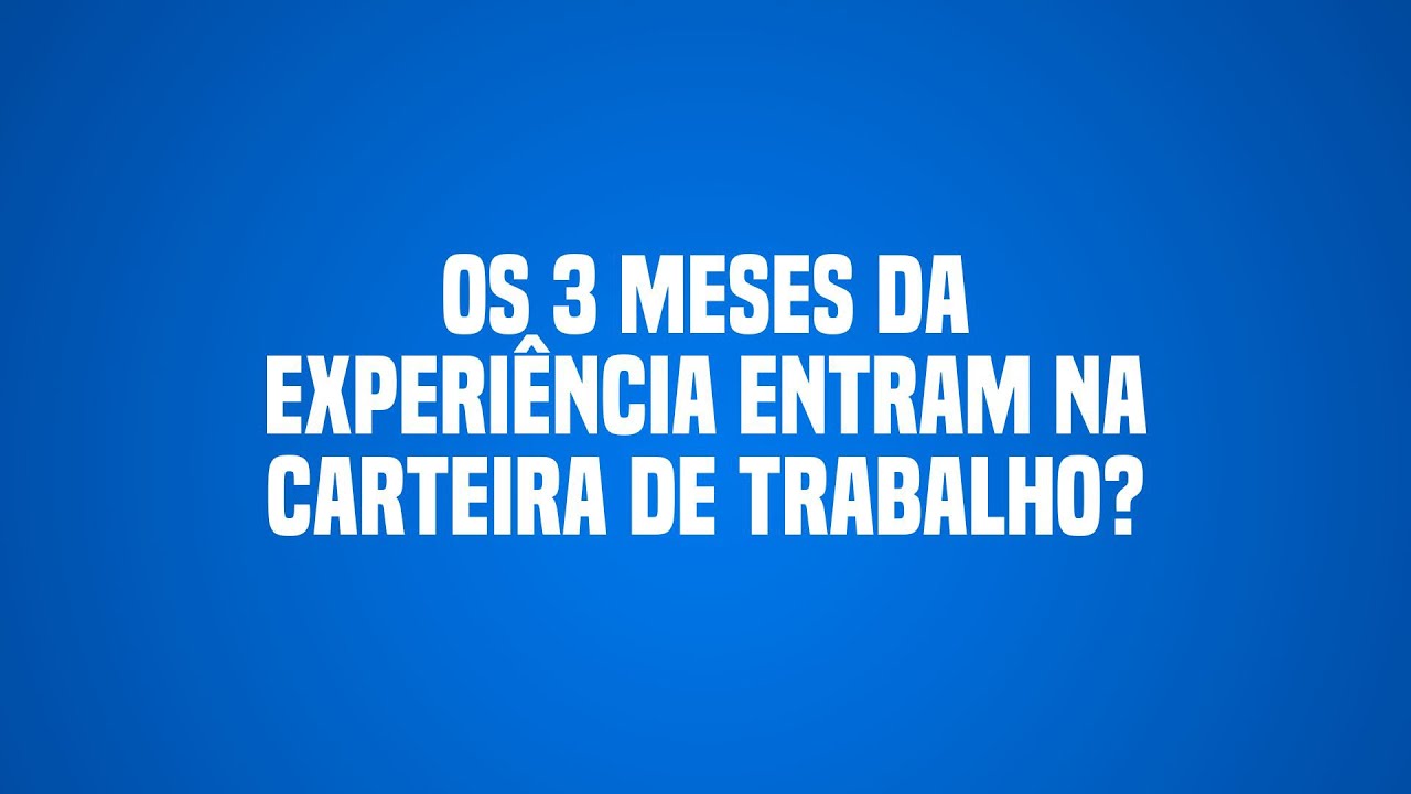 O contrato de experiência deve ser registrado na carteira de trabalho? #advogado #trabalho #emprego