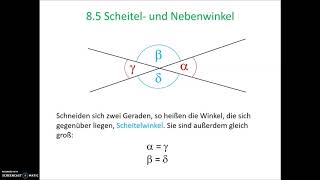 Scheitel  und Nebenwinkel (Heimunterricht 5d)