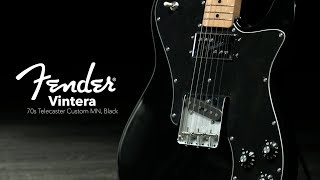 Video thumbnail for Fender Vintera 70s Telecaster Custom MN, Black | Gear4music demo by Gear4music Guitars