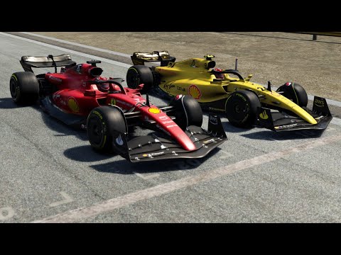 Ferrari F1-75 16 ( Leclerc ) vs Ferrari F1-75 Giallo Modena 24 at Old Spa #2
