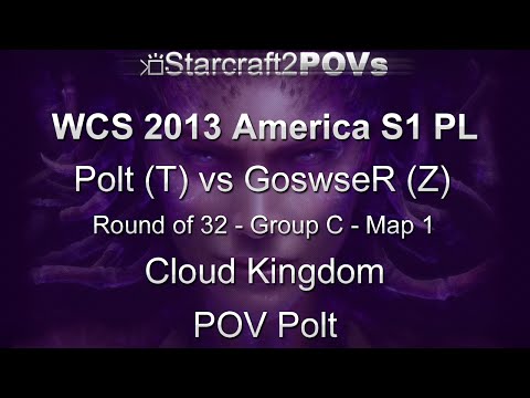 SC2 HotS - WCS 2013 AM S1 PL - Polt vs GoswseR - Ro32 Group C - Map 1 - Cloud Kingdom - Polt
