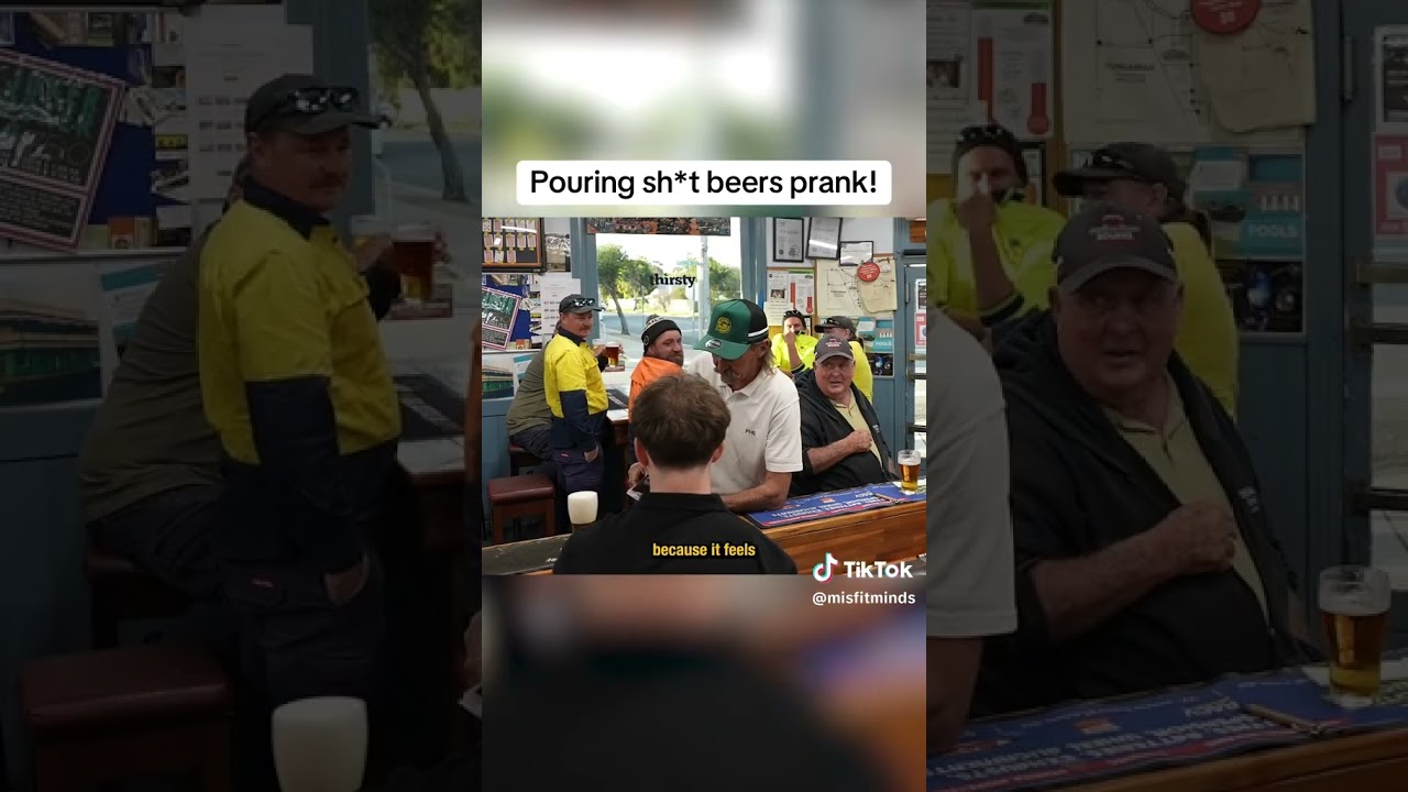 Pouring bad beer prank