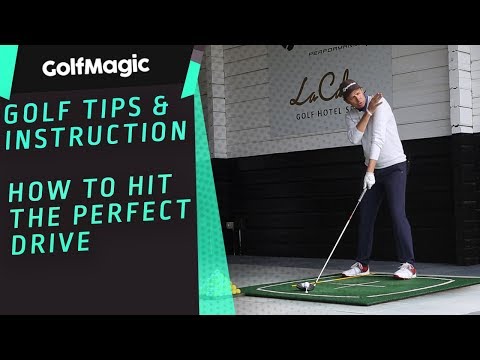 Part of a video titled How to hit the perfect drive | Golf Tips - YouTube