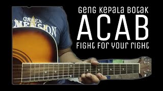 Fight for your right-acab | Tutorial gitar kord &amp; solo | Untuk beginner belajar solo