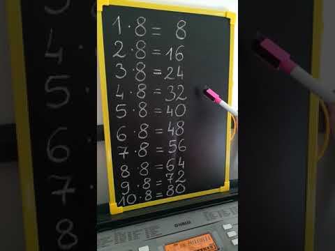 Szorzótábla (8-as, a Balatonnál sej-haj de jó dallamára)