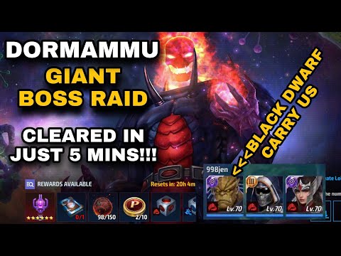 MARVEL Future Fight - DORMAMMU GIANT BOSS RAID IN 5 MINUTES!!!