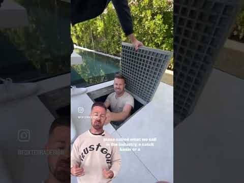 Infinity Edge Pool | Where does the water go? 💦 #infinitypool #pool #landscapedesign #pooldesign