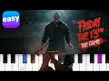 FRIDAY THE 13TH - Halloween Theme Song EASY PIANO TUTORIAL