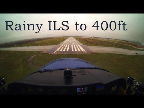 Full IFR Flight - ILS to 400ft, Rain, Solid IMC
