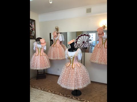 Costum de balet Păstorițe pas de trois păpuși franceze Marțipan Spărgătorul de nuci P 0262 - video 6